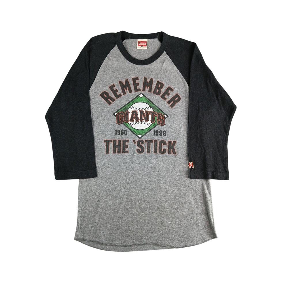 NEW Homage San Francisco Giants Shirt XS Gray Baseball Graphic Long Sleeve